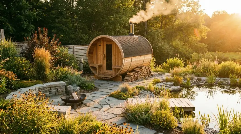 Running a Barrel Sauna in a Cold-Winter Climate on a Budget